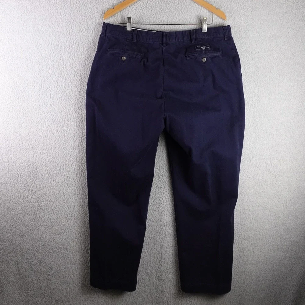 Polo Ralph Lauren‎ Prospect Pant Mens 38x32 Navy Blue Cotton Chino Trousers